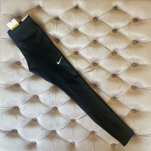 Nike Dry Fit Running Leggings.  Nike Fast. Tight Fit. Mid-Rise. Full Length.